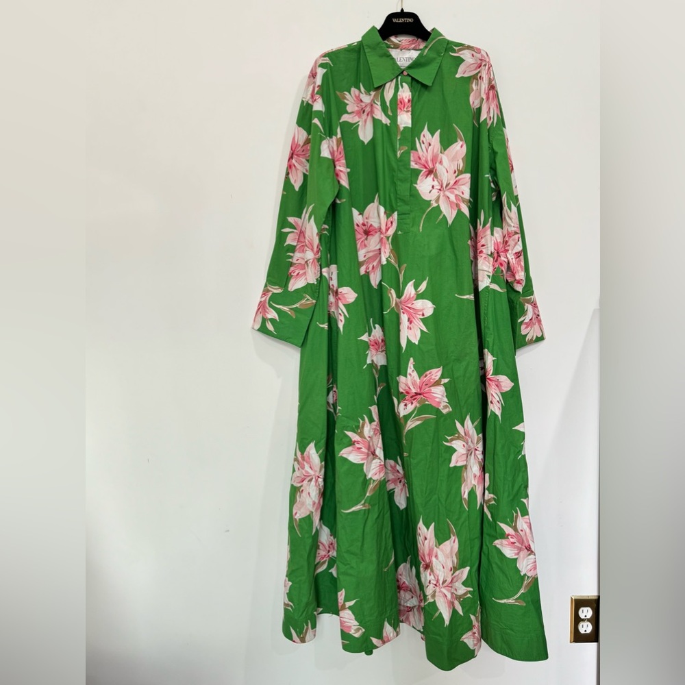 VALENTINO GARAVANI
Lilium print cotton dress in green size IT 42 - Picture 13 of 16